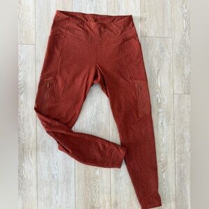Old Navy Rust Red Heather High-Waisted Leggings
